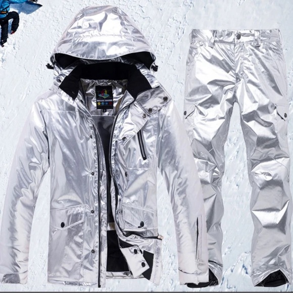 Snow costume silver ski/snowboard NEW - Picture 3 of 7